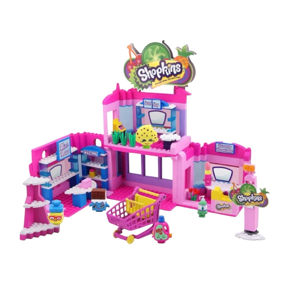 Shopkins Kinstructions Shopville Town Center 410pcs Building Set 100% Complete